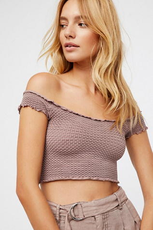 Smocked Crop Top At Free People Clothing Boutique   22218689 014 A