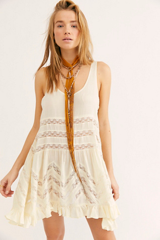 Intimately Voile and Lace Trapeze Slip at Free People Clothing Boutique