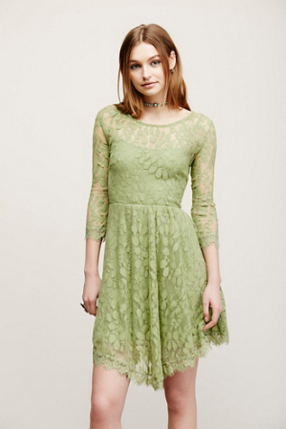 Free selling People Floral Mesh Lace Dress