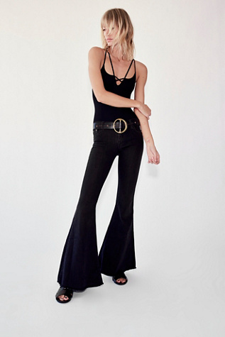 free people black flare jeans