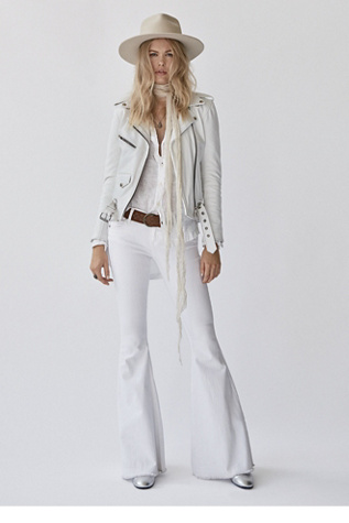 White Denim Super Flare at Free People Clothing Boutique