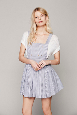 Misile Candy Striper Overall Dress at Free People Clothing Boutique