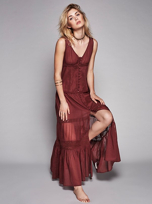 FP Collection Victoria Buttonfront Maxi at Free People Clothing Boutique