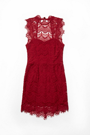 Robe Bodycon Dentelle FREE PEOPLE 'Magenta Daydream' - Taille S - Neuf Avec Étiquettes