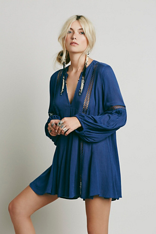 Babydoll Lace Inset Swing Tunic at Free People Clothing Boutique