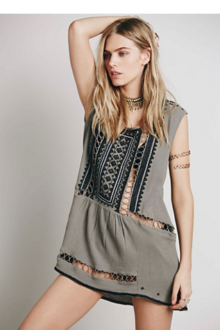 Sleeveless Embroidered Tunic at Free People Clothing Boutique