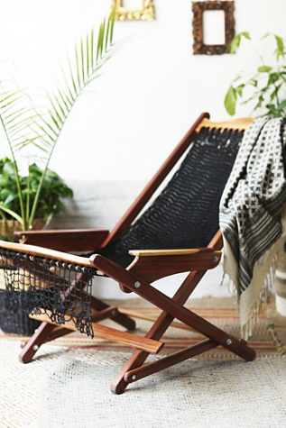 macrame rocking chair