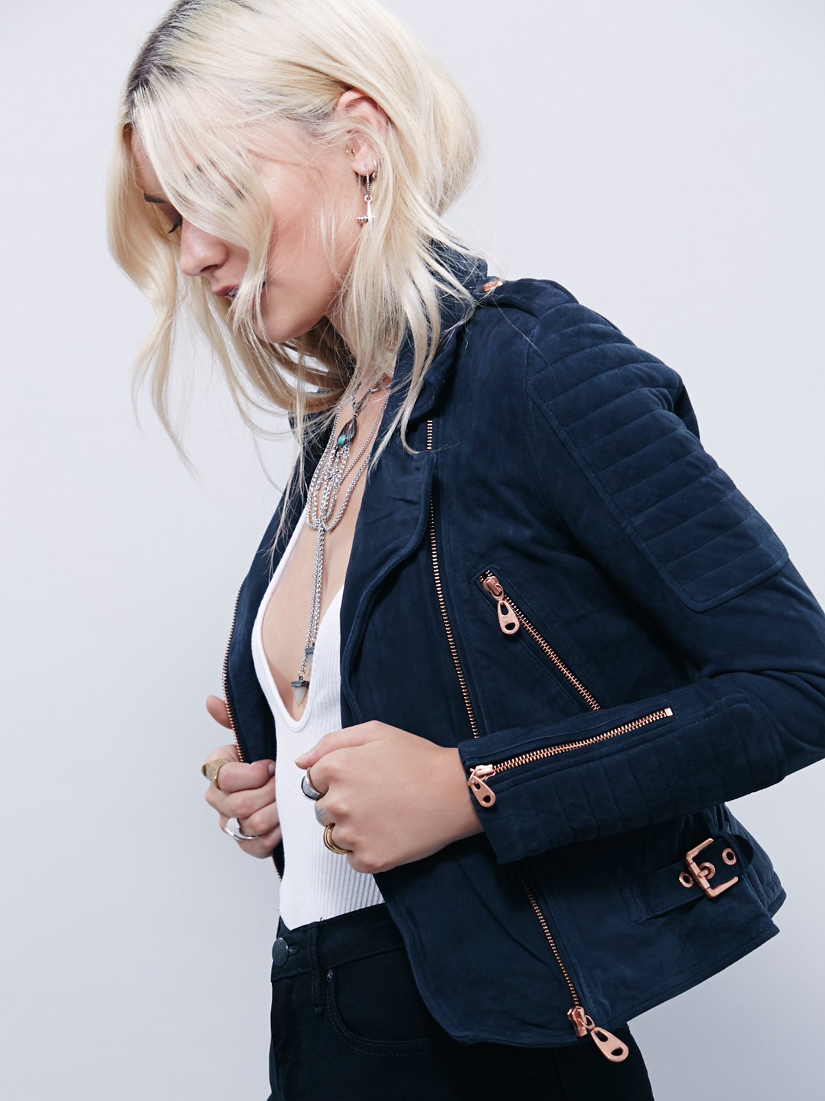 Doma Suede Moto Jacket at Free People Clothing Boutique