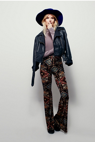 Maura Printed Velvet Flare at Free People Clothing Boutique