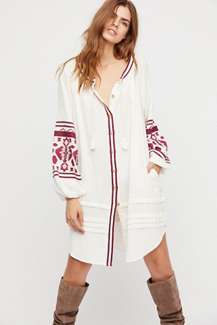 in the clear embroidered maxi