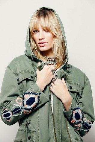 Embroidered Twill Parka at Free People Clothing Boutique