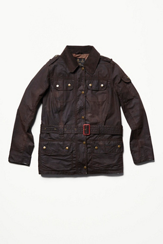 Vintage Loves Vintage Waxed Barbour Jacket at Free People Clothing Boutique