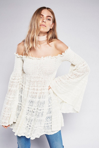 free people white peasant top