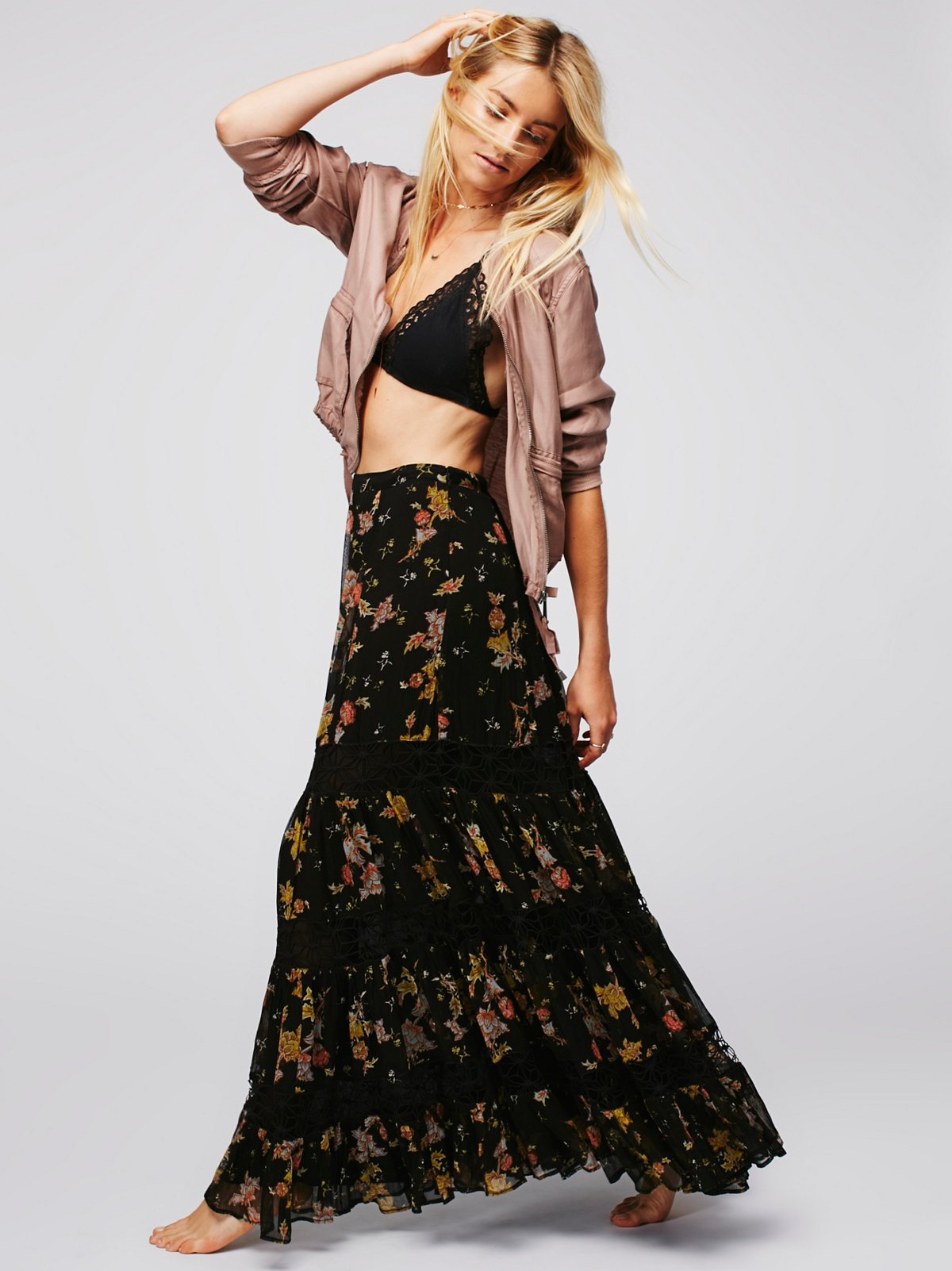 Morning Star Printed Maxi Skirt at Free People Clothing Boutique