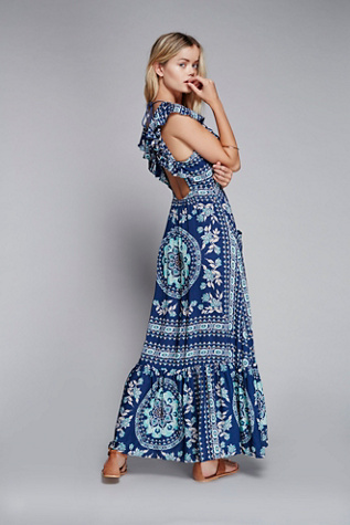 Spell & the Gypsy Collective Frill Printed Maxi Dress at Free People