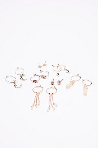 Free People In the loop hoop stud set