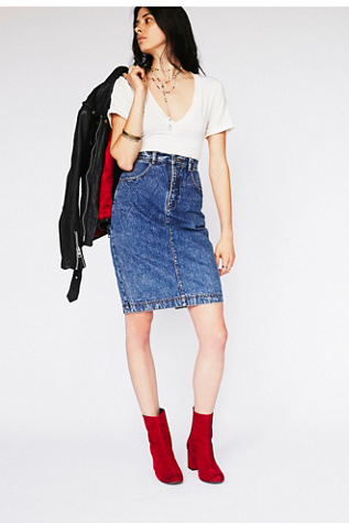1980s jean skirt