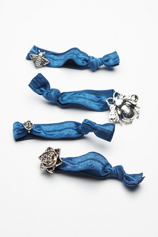 Metal Rosebud Hair Ties