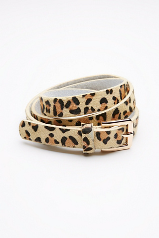 Belgo Lux Slim Cheetah Belt at Free People Clothing Boutique