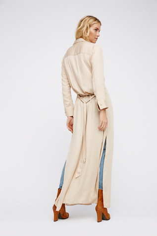 free people maxi shirt dress