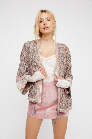 Wildflower Kimono, Slipper & Eye Mask Set main image 1