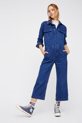 Denim Coverall at Free People Clothing Boutique