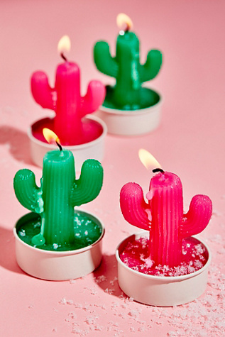 Sunnylife Small Cactus Tea Light Candles at Free People Clothing Boutique