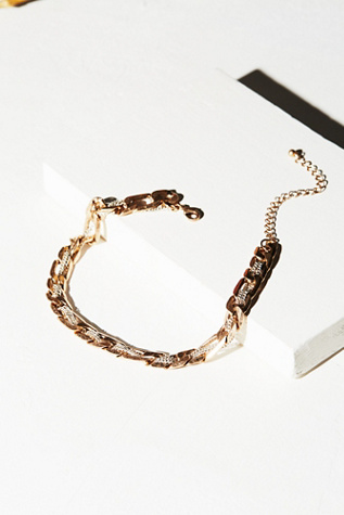 Black Wax Rope Metal Tube Choker