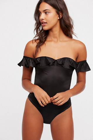 SKIVVIES by For Love & Lemons Virgo Ruffle Bodysuit at Free People ...