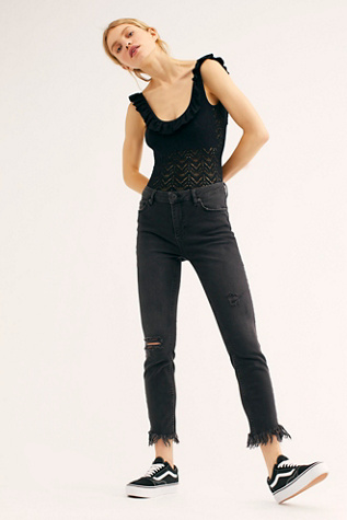 Great Heights Frayed Skinnies at Free People Clothing Boutique